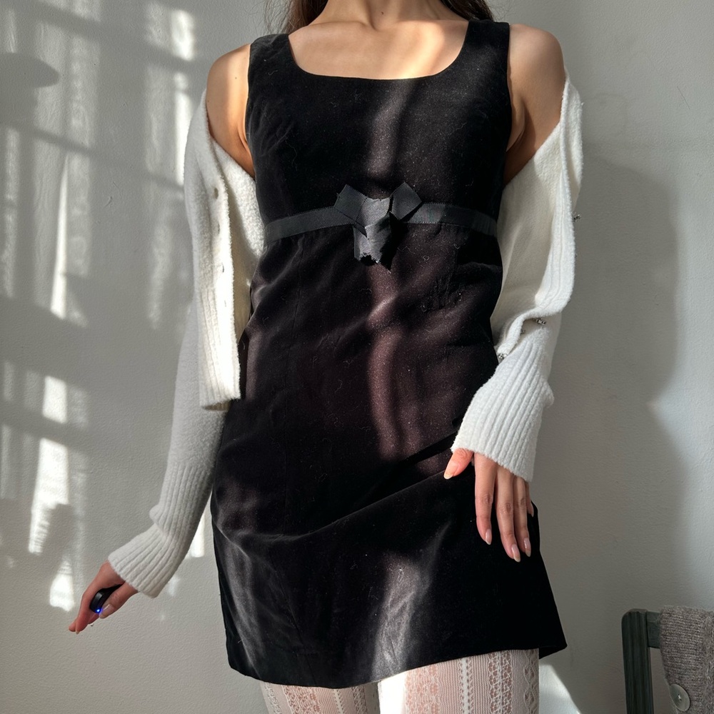 Behnaz Sarafpour for Target black velvet babydoll dress 1